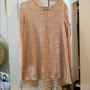 Pink lace dress